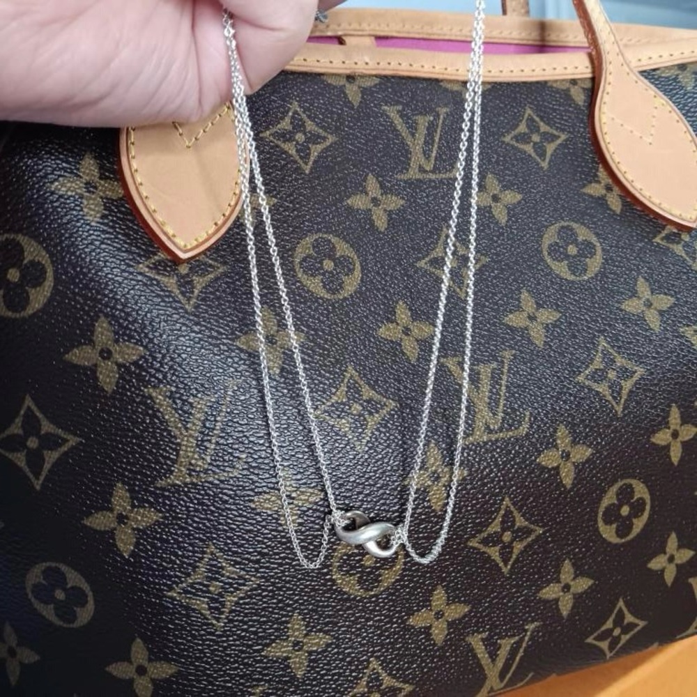 Tiffany 925 Silver Collar Chain Infinity Necklace
